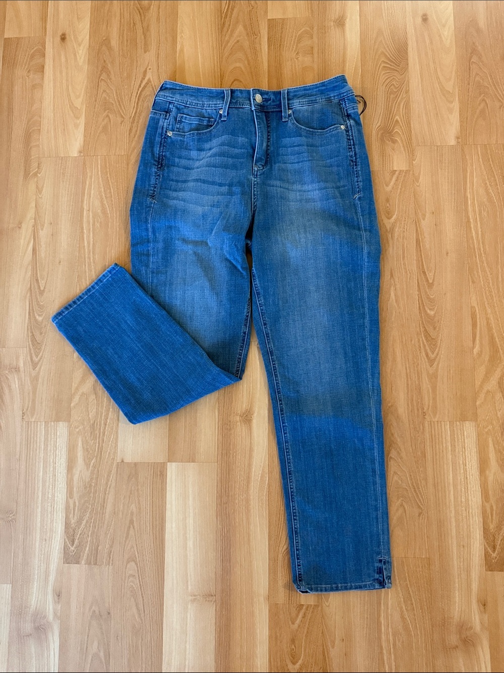NYDJ Medium Blue Slim Straight-Leg Jeans